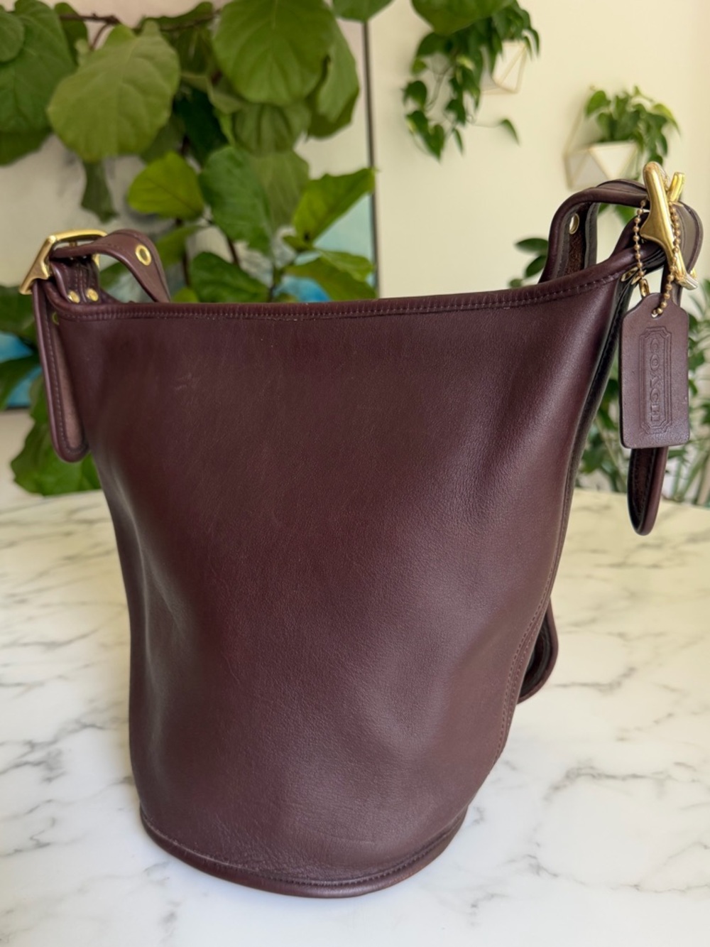 Coach Vintage Helen's Legacy Crossbody Shoulder Bag 9953 Mahogany Brown Leather - Picture 4 of 16